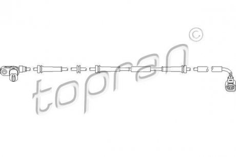 Датчик частоты вращения колеса TOPRAN / HANS PRIES 110491 (фото 1)