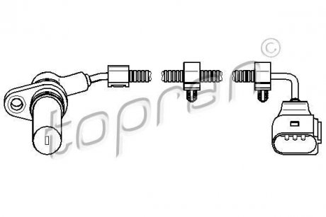 Датчик частоты вращения, управление двигателем TOPRAN TOPRAN / HANS PRIES 110896