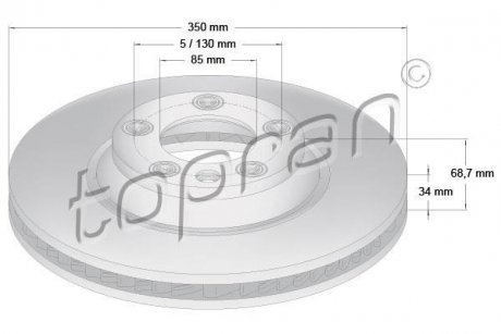 Тормозной диск TOPRAN TOPRAN / HANS PRIES 111288