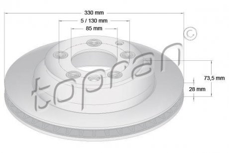 Тормозной диск TOPRAN TOPRAN / HANS PRIES 111290