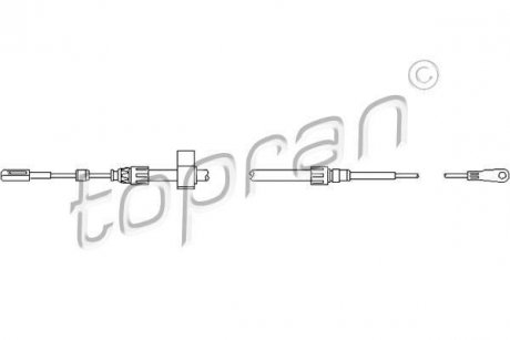 Трос, тормозной механизм рабочей тормозной системы TOPRAN TOPRAN / HANS PRIES 112144