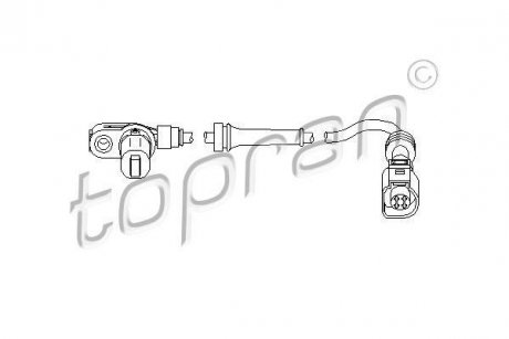 Датчик частоты вращения колеса TOPRAN TOPRAN / HANS PRIES 112227