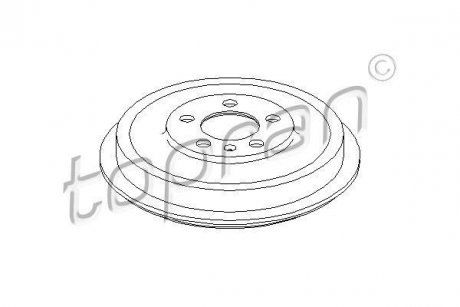 Тормозной барабан TOPRAN / HANS PRIES 113 171