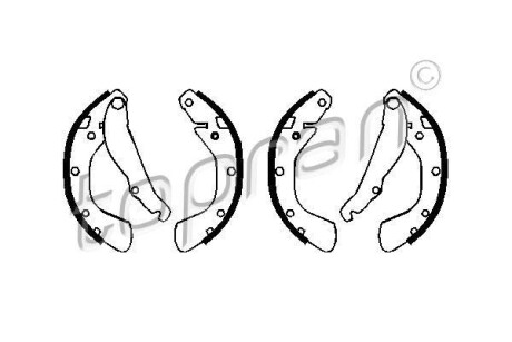 Гальмівні колодки (набір) TOPRAN TOPRAN / HANS PRIES 202460