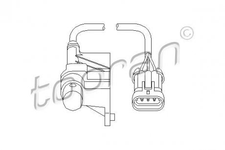 Датчик частоты вращения, управление двигателем TOPRAN TOPRAN / HANS PRIES 206207