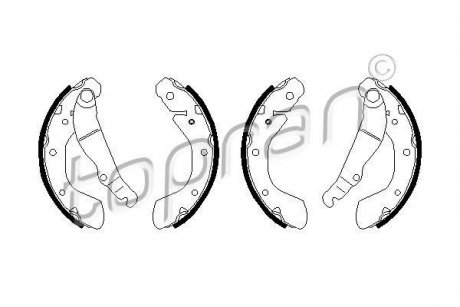 Гальмівні колодки (набір) TOPRAN TOPRAN / HANS PRIES 206325
