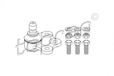 Несущий / направляющий шарнир TOPRAN / HANS PRIES 206 472