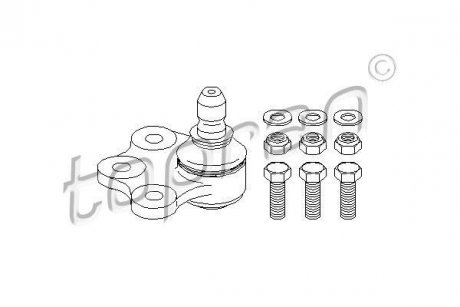 Несущий / направляющий шарнир TOPRAN / HANS PRIES 206 473