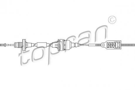 Трос зчеплення TOPRAN / HANS PRIES 206560