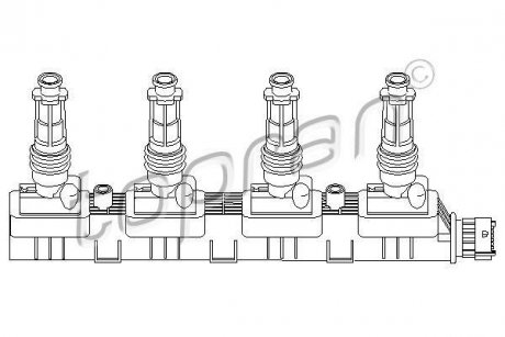 Катушка воспаления TOPRAN TOPRAN / HANS PRIES 206642