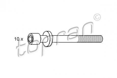 Набор болтов головки цилидров TOPRAN TOPRAN / HANS PRIES 206749