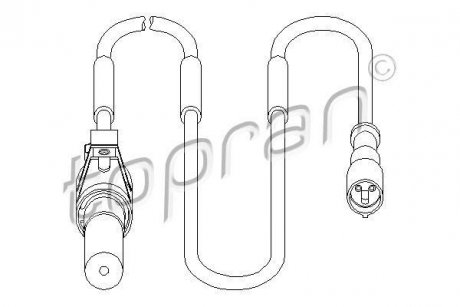 Датчик частоты вращения колеса TOPRAN TOPRAN / HANS PRIES 207451