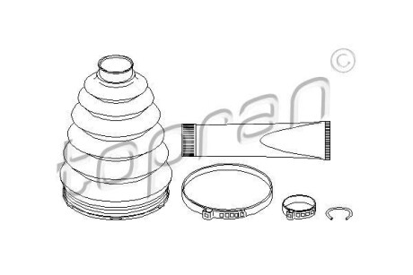 Пильовик привідного валу (набір) TOPRAN TOPRAN / HANS PRIES 207495
