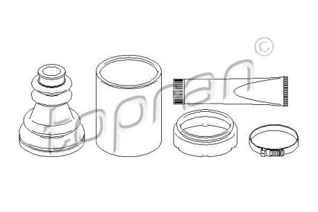 Пильовик привідного валу (набір) TOPRAN TOPRAN / HANS PRIES 207497