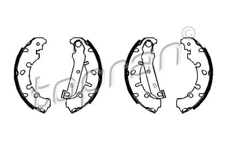 Гальмівні колодки (набір) TOPRAN TOPRAN / HANS PRIES 301772