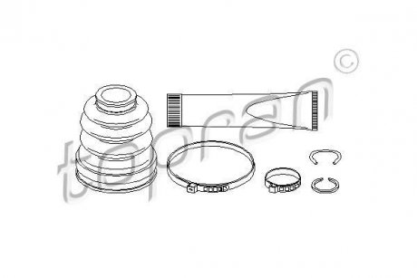 Пильовик привідного валу (набір) TOPRAN TOPRAN / HANS PRIES 301941