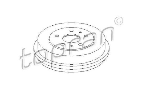 Гальмівний барабан задній TOPRAN TOPRAN / HANS PRIES 302472