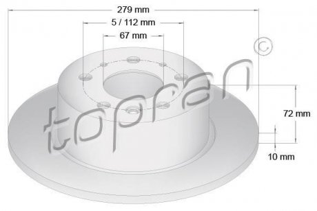 Тормозной диск TOPRAN TOPRAN / HANS PRIES 400859