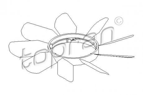 Крильчатка вентилятора TOPRAN TOPRAN / HANS PRIES 400 999