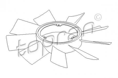 Крыльчатка вентилятора TOPRAN TOPRAN / HANS PRIES 401002