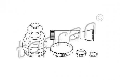 Пильовик привідного валу (набір) TOPRAN TOPRAN / HANS PRIES 401245