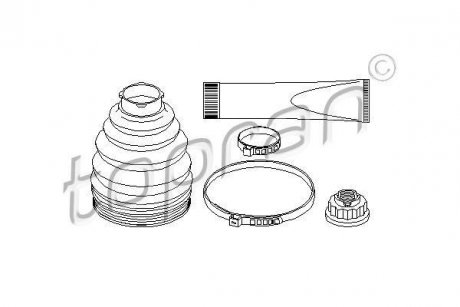 Пильовик привідного валу (набір) TOPRAN TOPRAN / HANS PRIES 401847 (фото 1)