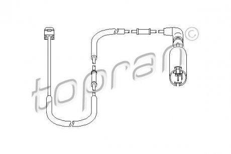 Датчик зносу гальмівних колодок TOPRAN TOPRAN / HANS PRIES 500660 (фото 1)