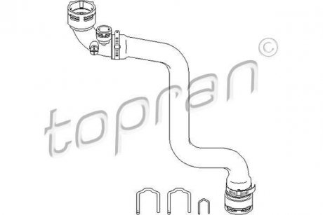 Патрубок системи охолодження TOPRAN TOPRAN / HANS PRIES 501562 (фото 1)