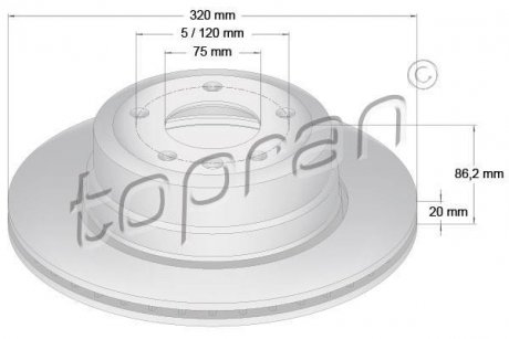 Тормозной диск TOPRAN TOPRAN / HANS PRIES 502874