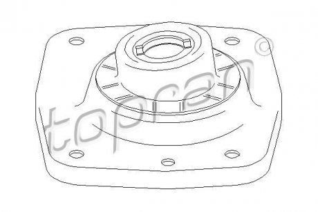 Опора стойки амортизатора 722 360 TOPRAN TOPRAN / HANS PRIES 722360