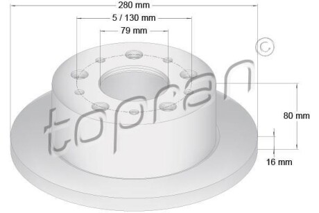 Диск гальмівний TOPRAN TOPRAN / HANS PRIES 722597