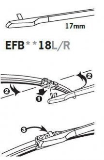 Щетка стеклоочистителя Trico EFB3518L