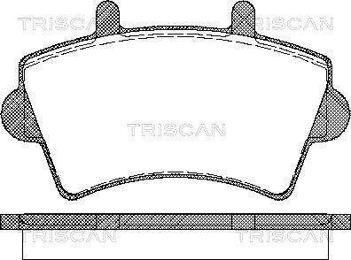 Комплект тормозных колодок, дисковый механизм TRISCAN 811010527