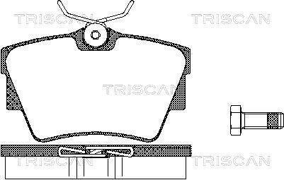 Комплект тормозных колодок, дисковый механизм TRISCAN 811010530