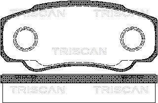 Гальмівні колодки, дискове гальмо (набір) TRISCAN 811010533