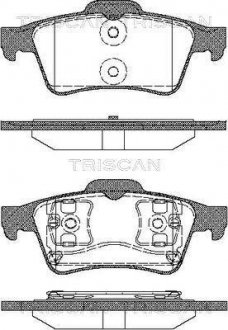 Комплект тормозных колодок, дисковый механизм TRISCAN 8110 10534