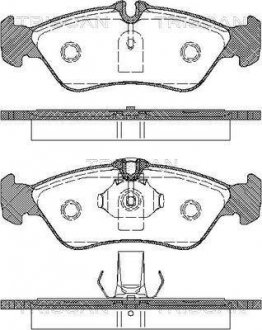 Комплект тормозных колодок, дисковый механизм TRISCAN 8110 23010