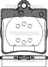 Комплект тормозных колодок, дисковый механизм TRISCAN 8110 23018