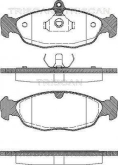 Комплект тормозных колодок, дисковый механизм TRISCAN 8110 24957