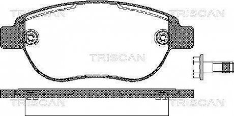 Комплект тормозных колодок, дисковый механизм TRISCAN 811028022