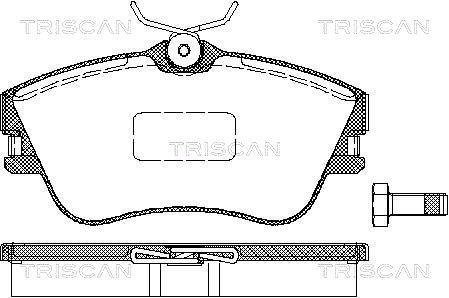 Комплект тормозных колодок, дисковый механизм TRISCAN 8110 29001