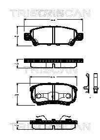 Комплект тормозных колодок, дисковый механизм TRISCAN 8110 42024 (фото 1)