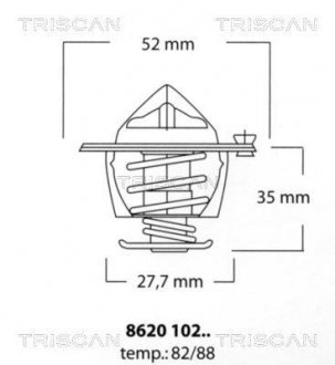 Термостат, охлаждающая жидкость TRISCAN 8620-10282