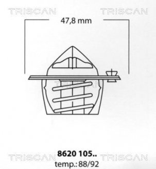 Термостат, охлаждающая жидкость TRISCAN 8620-10588