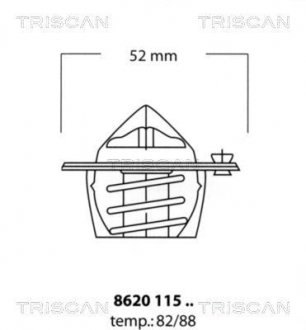 Термостат, охлаждающая жидкость TRISCAN 8620-11582 (фото 1)