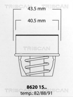 Термостат, охлаждающая жидкость TRISCAN 8620-1591 (фото 1)