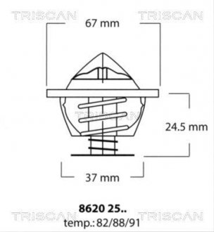 Термостат, охлаждающая жидкость TRISCAN 8620-2591