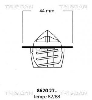 Термостат Daewoo Matiz 0.8 98- TRISCAN 8620 2782