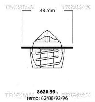 Термостат, охлаждающая жидкость TRISCAN 8620-3982