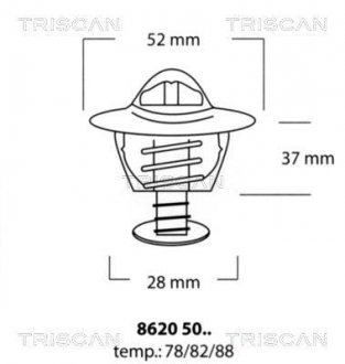Термостат системи охолодження TRISCAN 8620 5078 (фото 1)